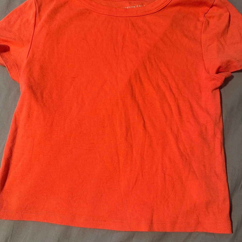 American Eagle Outfitters Vibrant Orange Tee